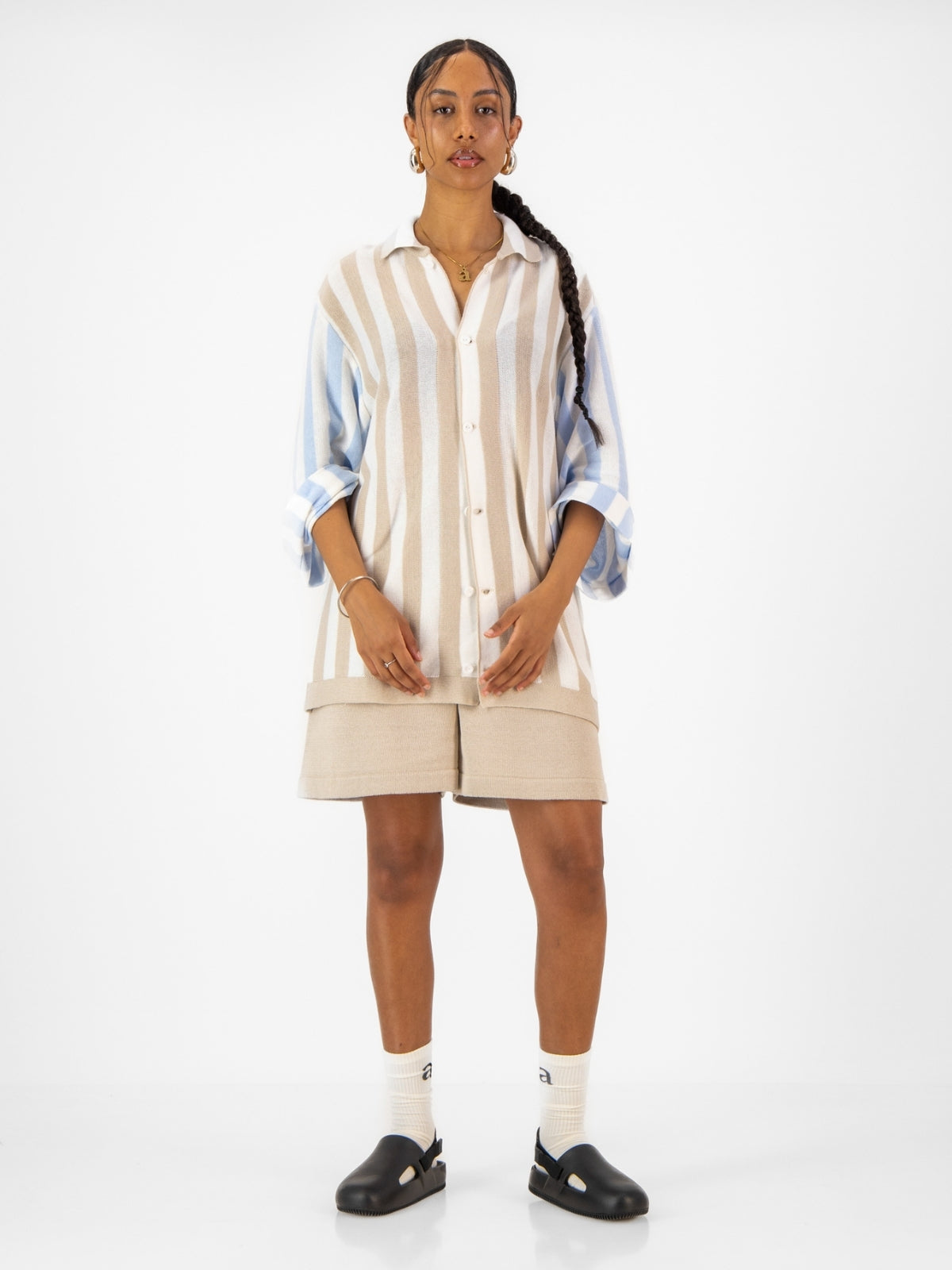 Knitted Stripe Bowler