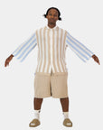 Knitted Stripe Bowler (oversized)