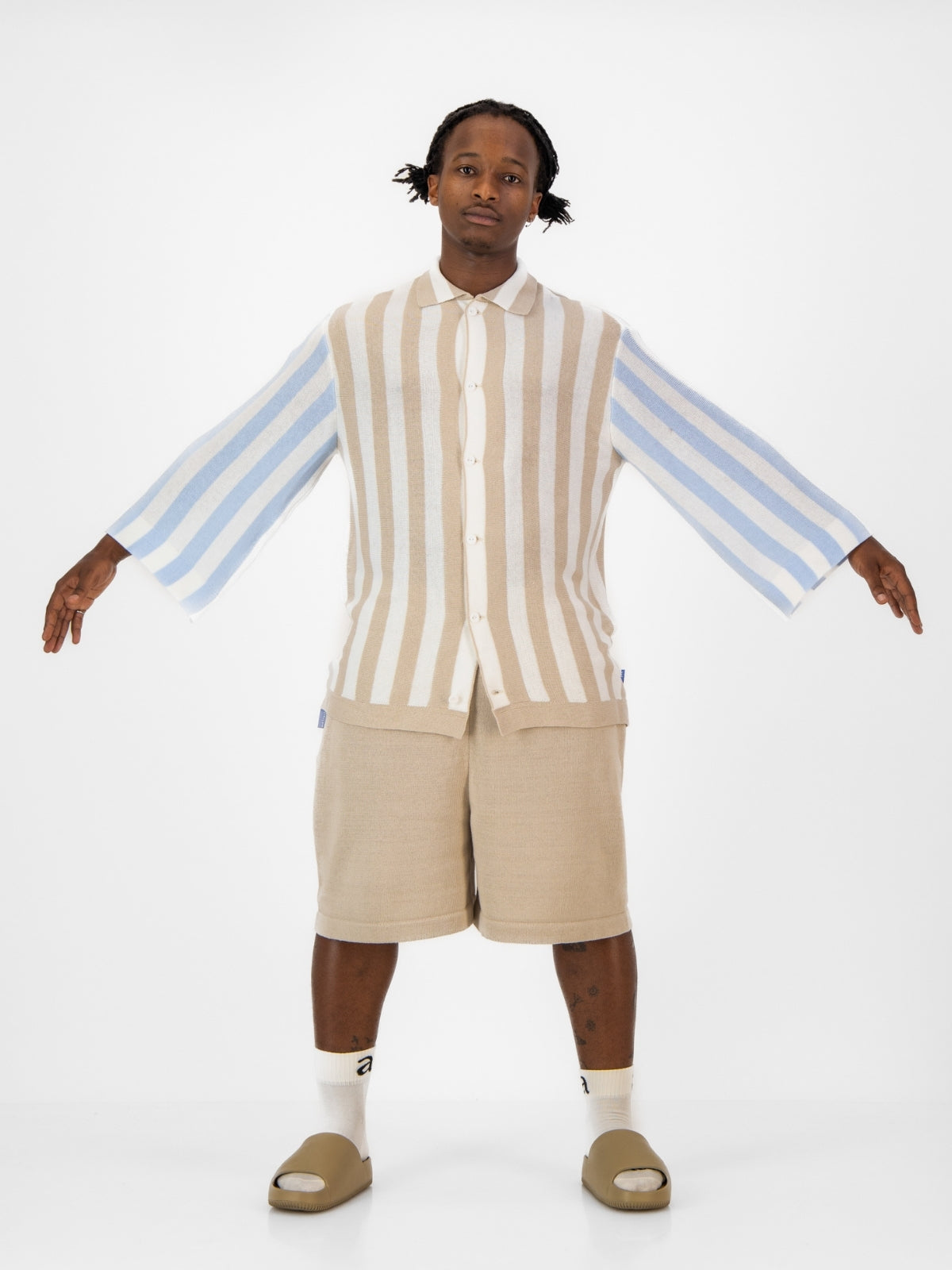 Knitted Stripe Bowler