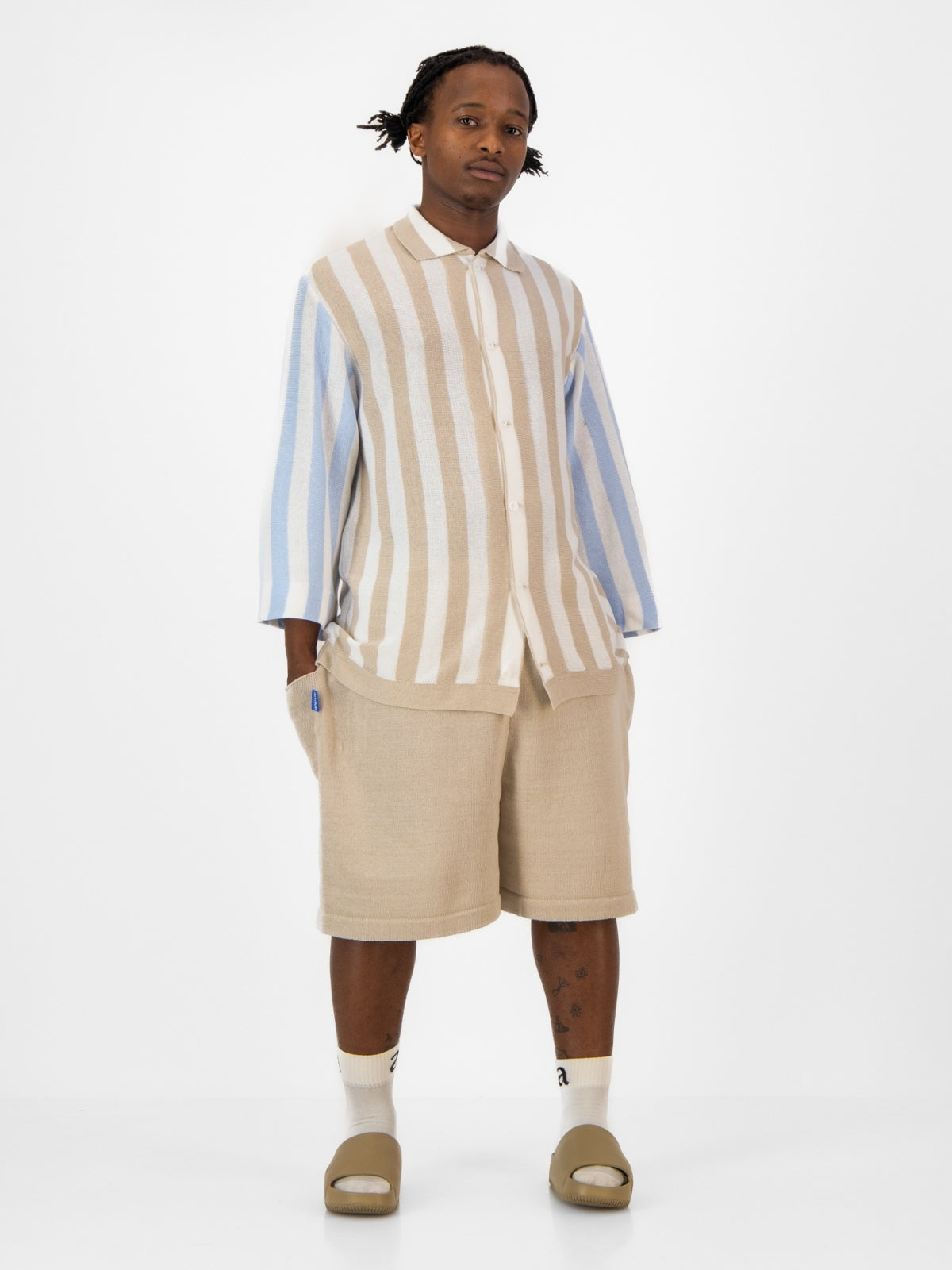 Knitted Stripe Bowler