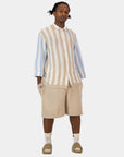 Knitted Stripe Bowler (oversized)