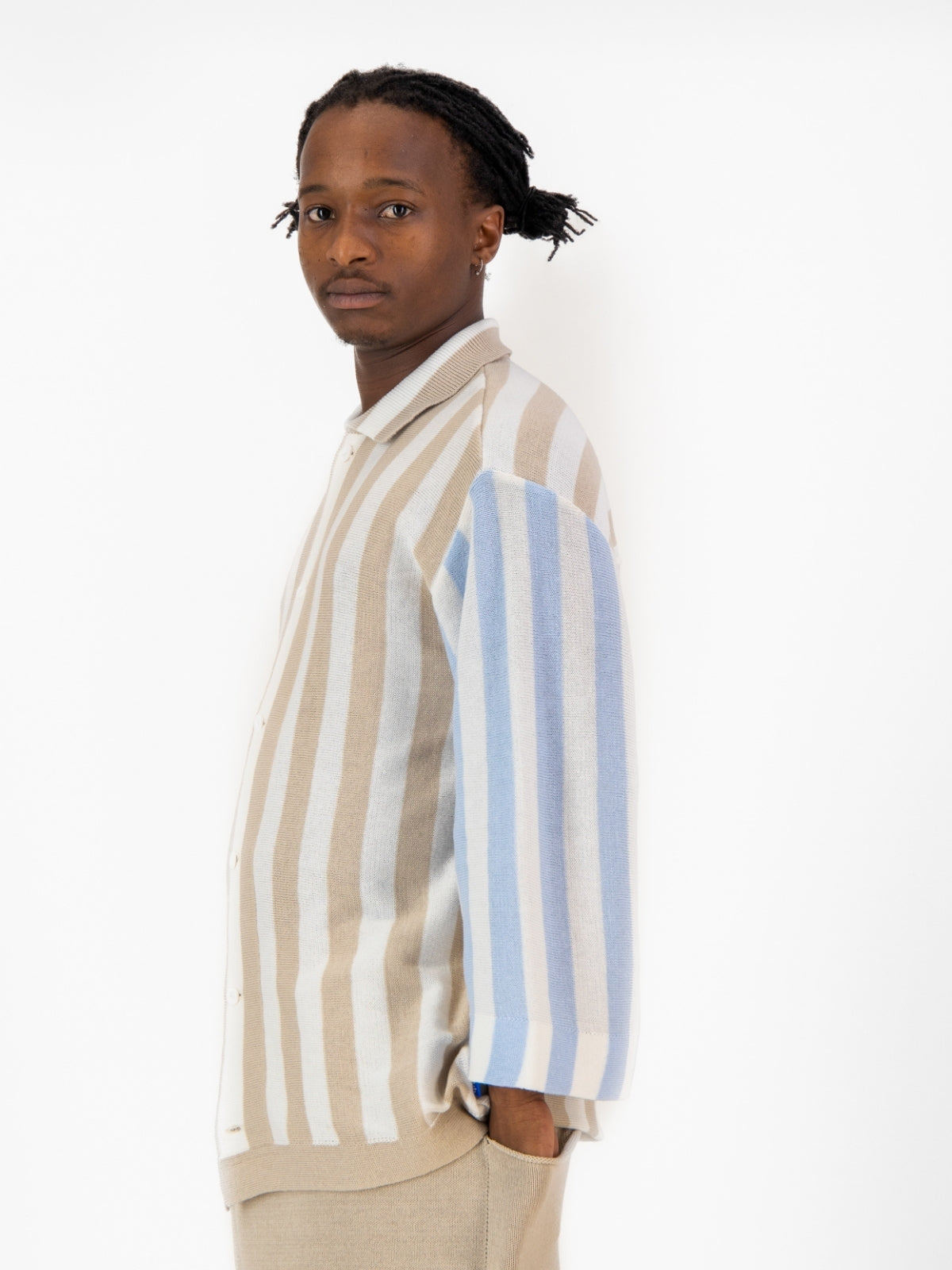 Knitted Stripe Bowler