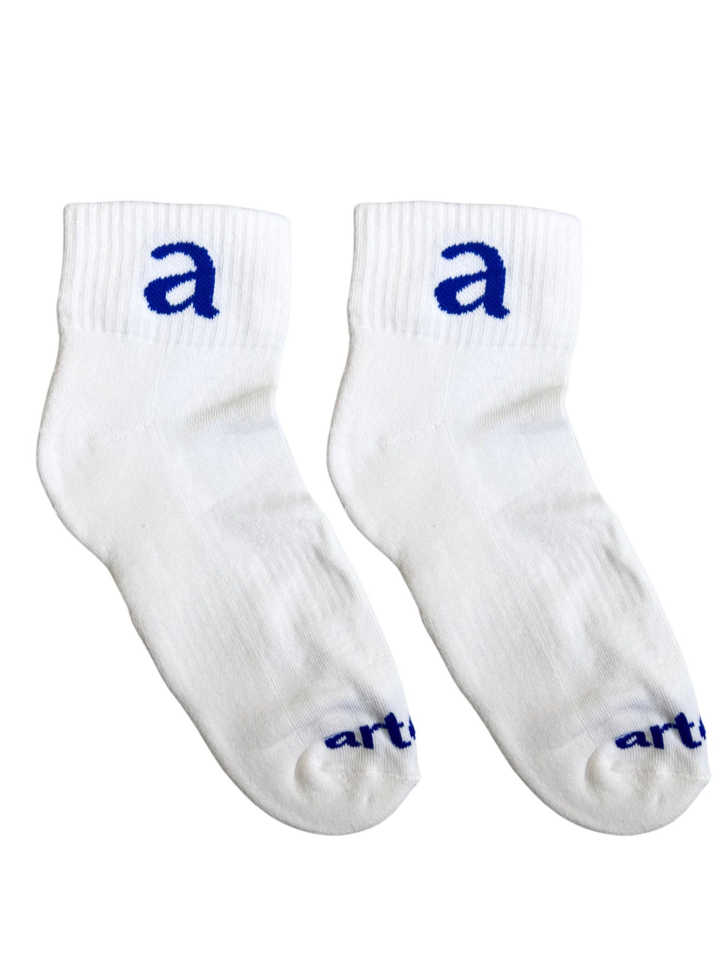 White Ankle Socks - Royal
