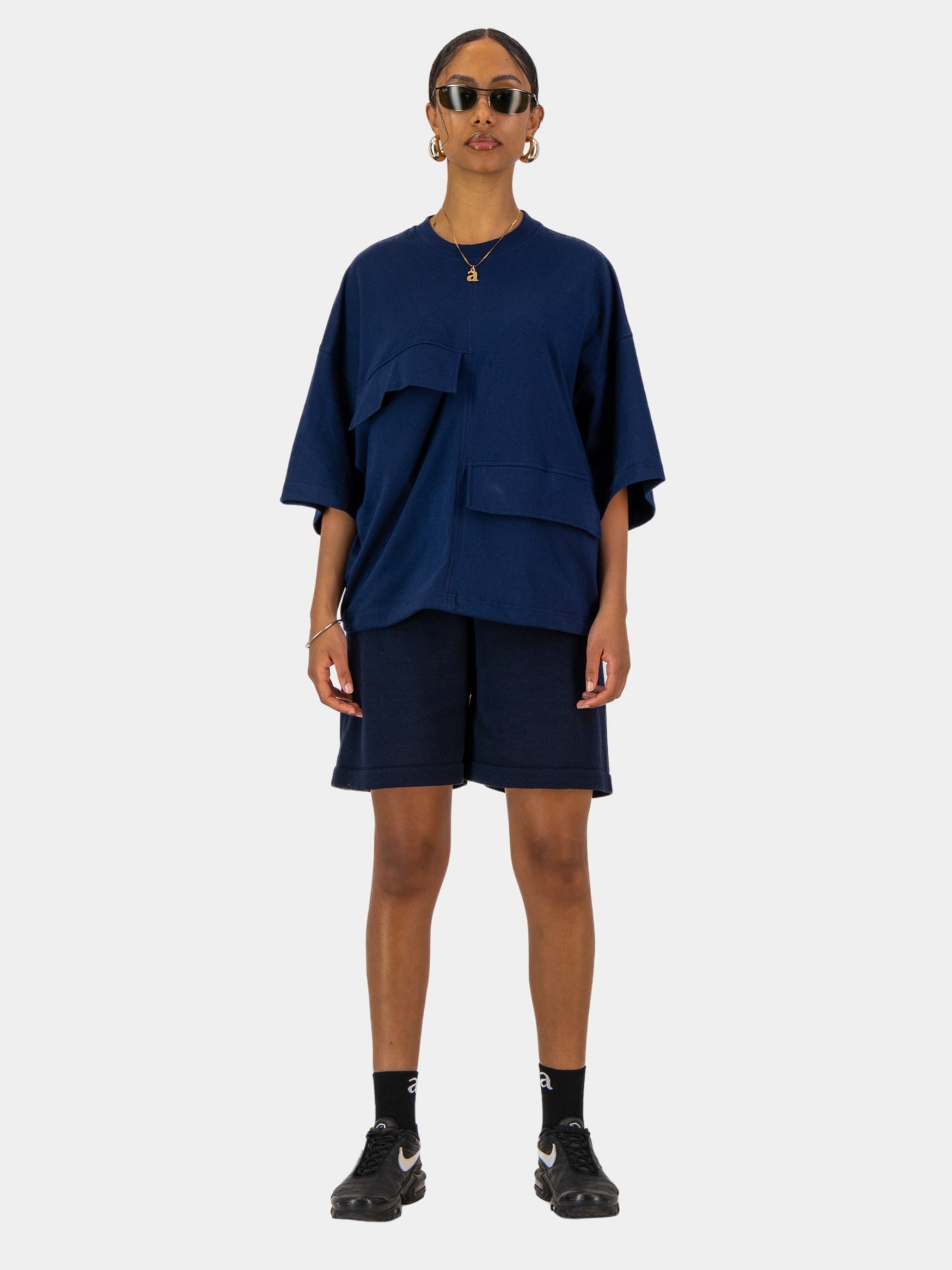 Knitted Shorts - Navy