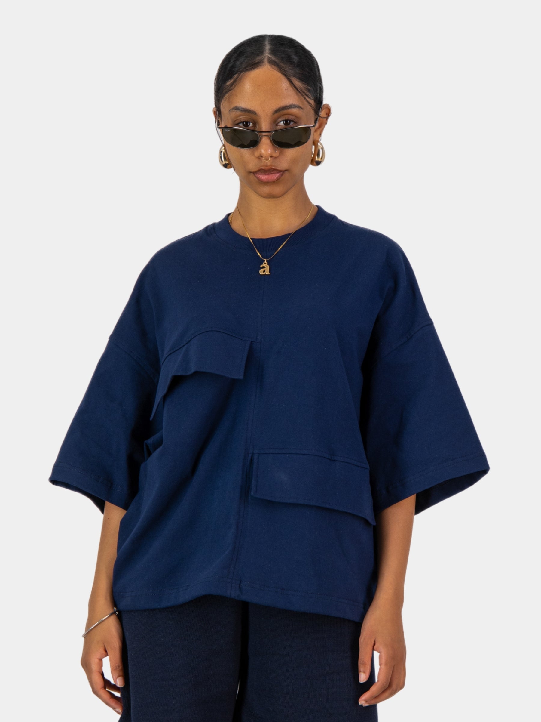 Navy Pocketed Tee