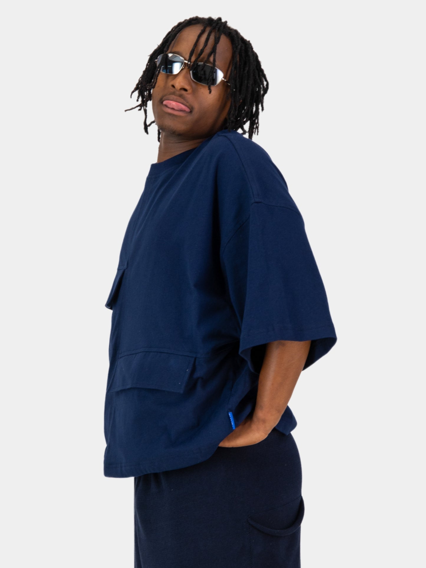 Navy Pocketed Tee
