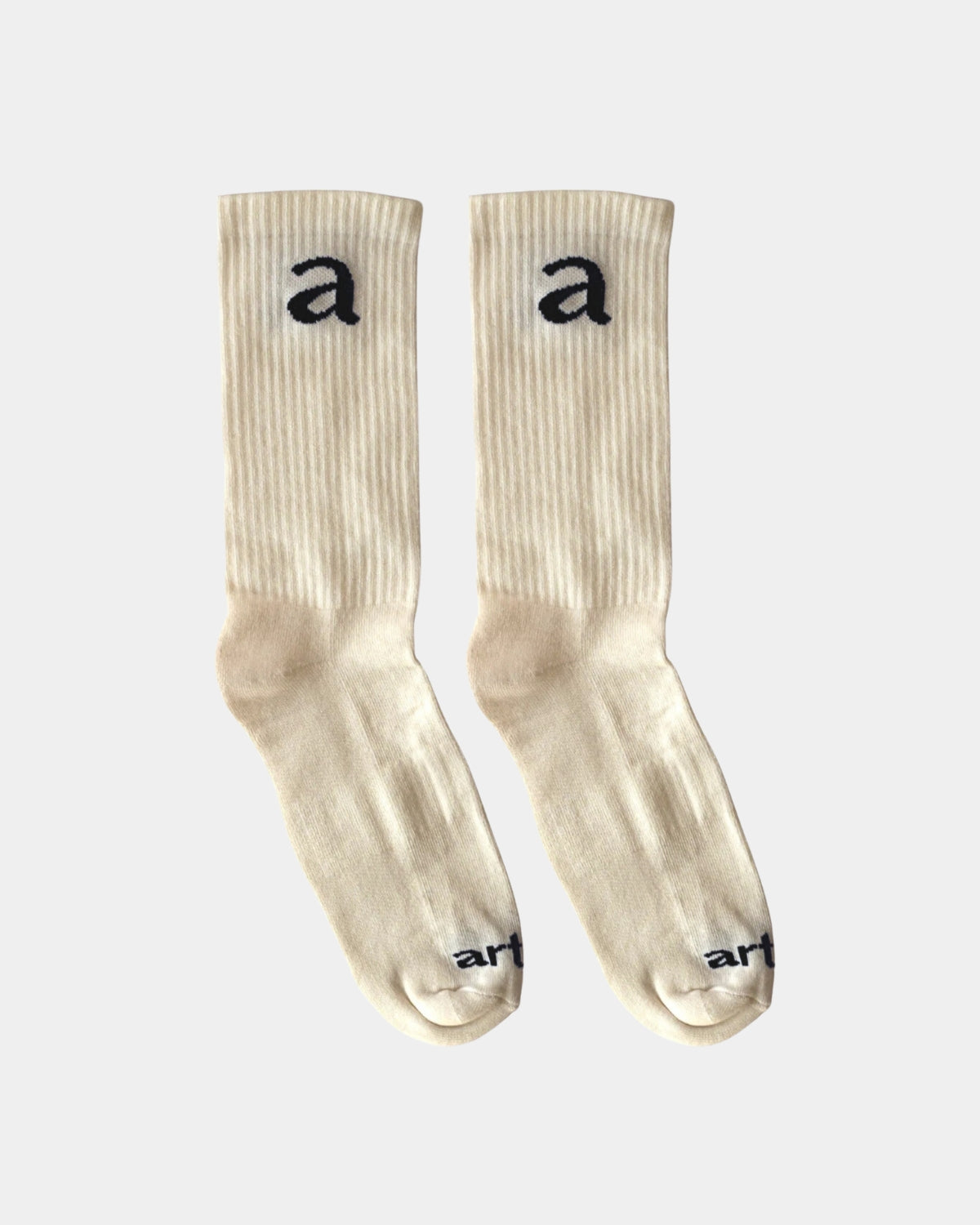 Cream Crew Socks - Black