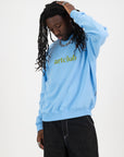 Embroidered Logo Sweater- Sky Green