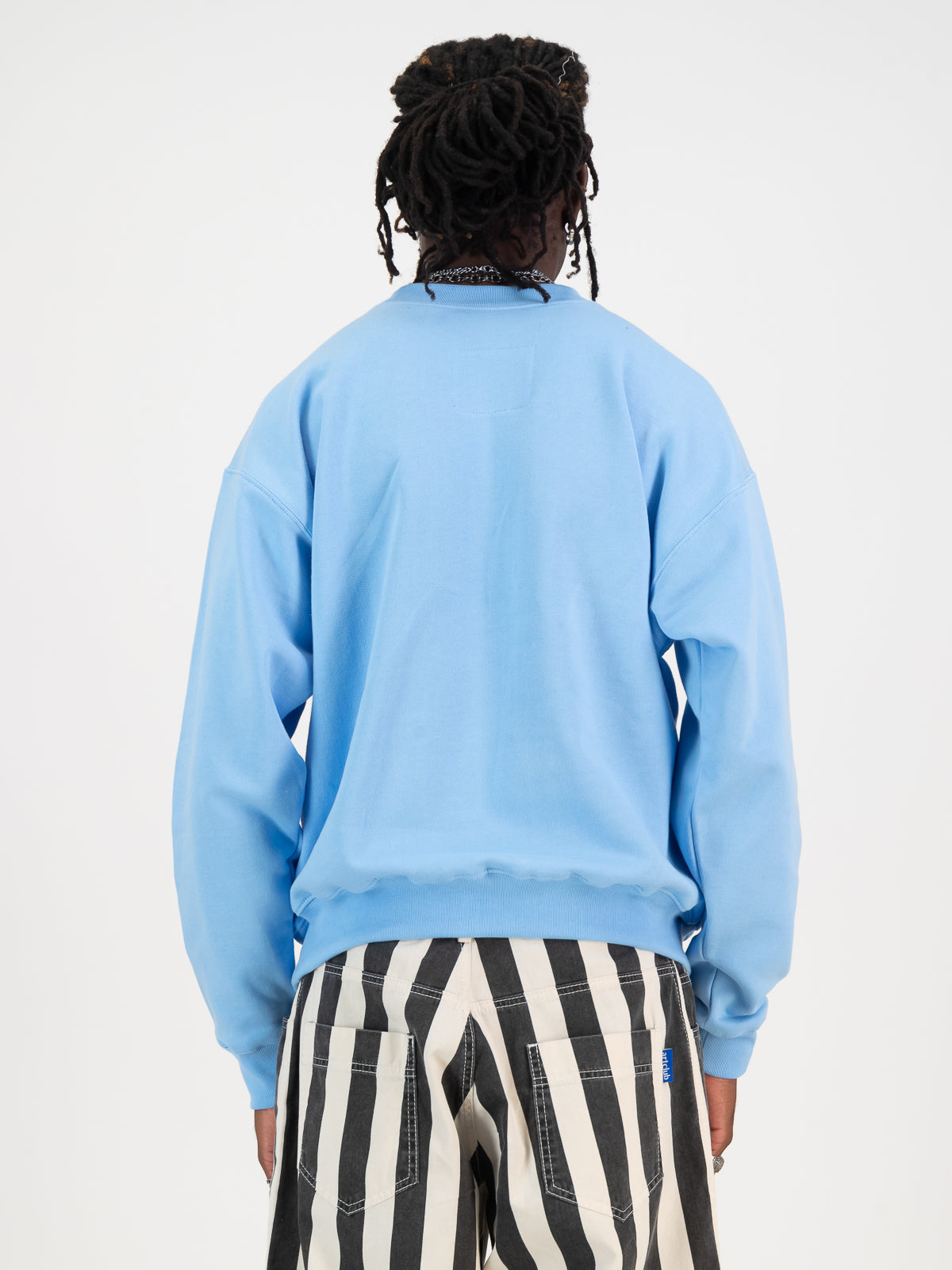 Embroidered Logo Sweater- Sky Blue