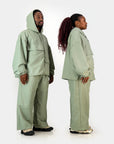 Seersucker Studio Hoodie - Sage