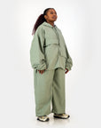 Seersucker Studio Hoodie - Sage