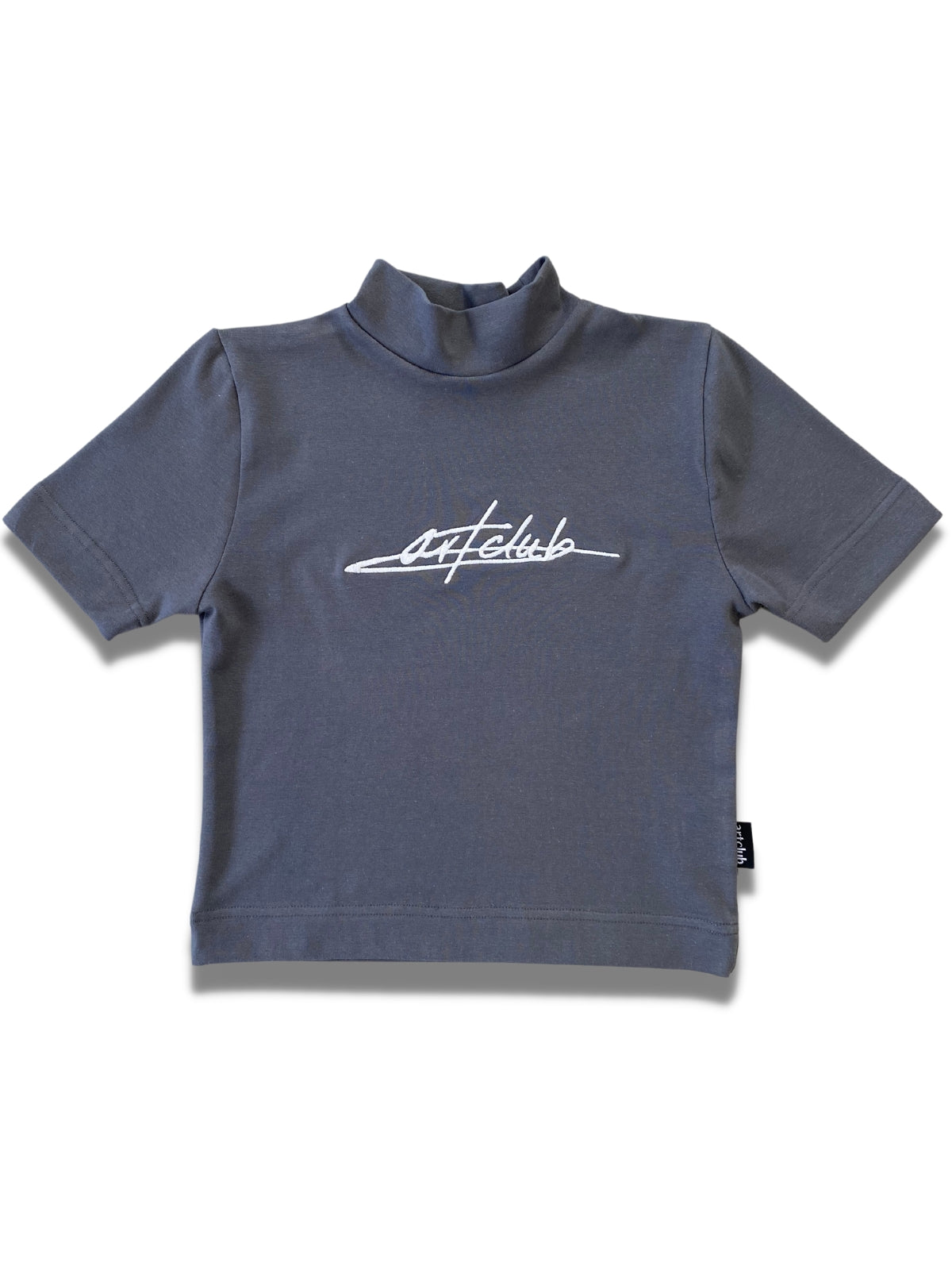 High Neck Baby Tee - Ash