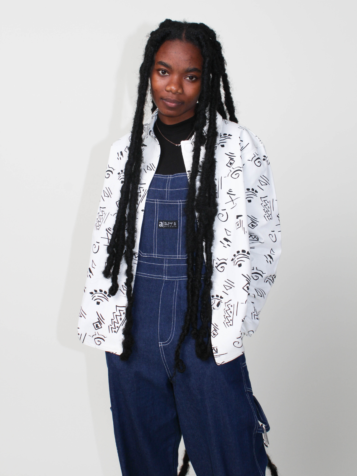 Topstitched Indigo Dungaree