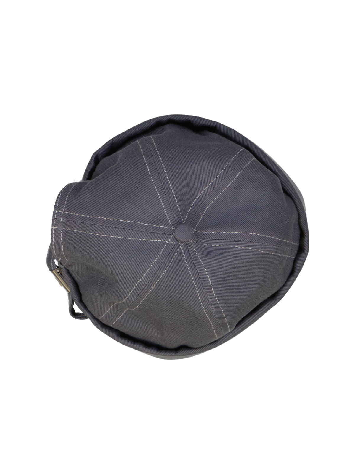 Topstitched Grey Skull Cap