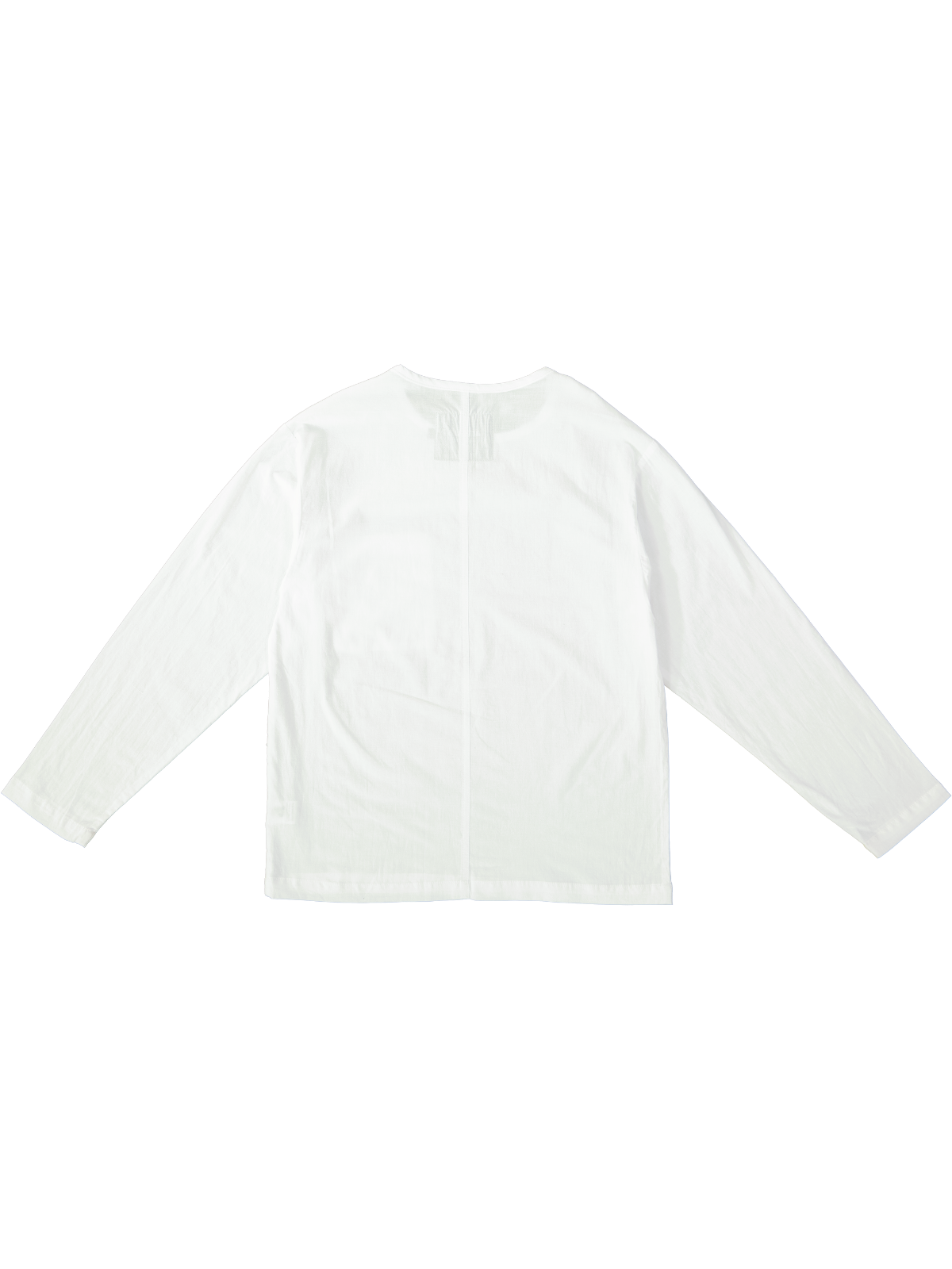 Long Sleeve Woven Tee White