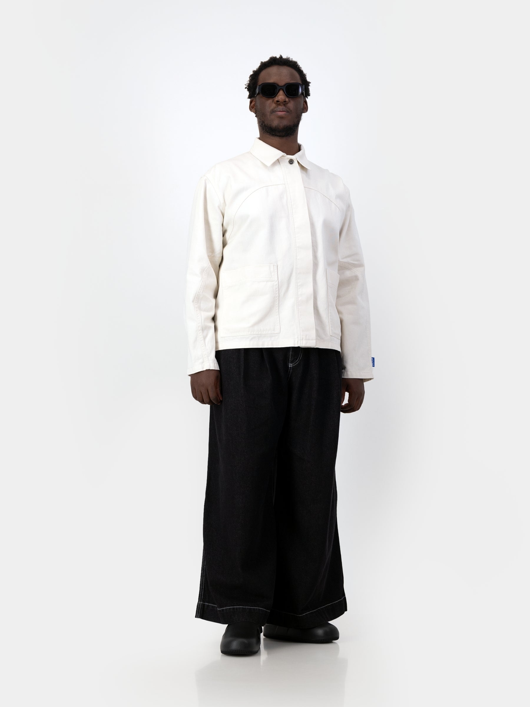 Cropped Engineered Denim Jacket - Natural