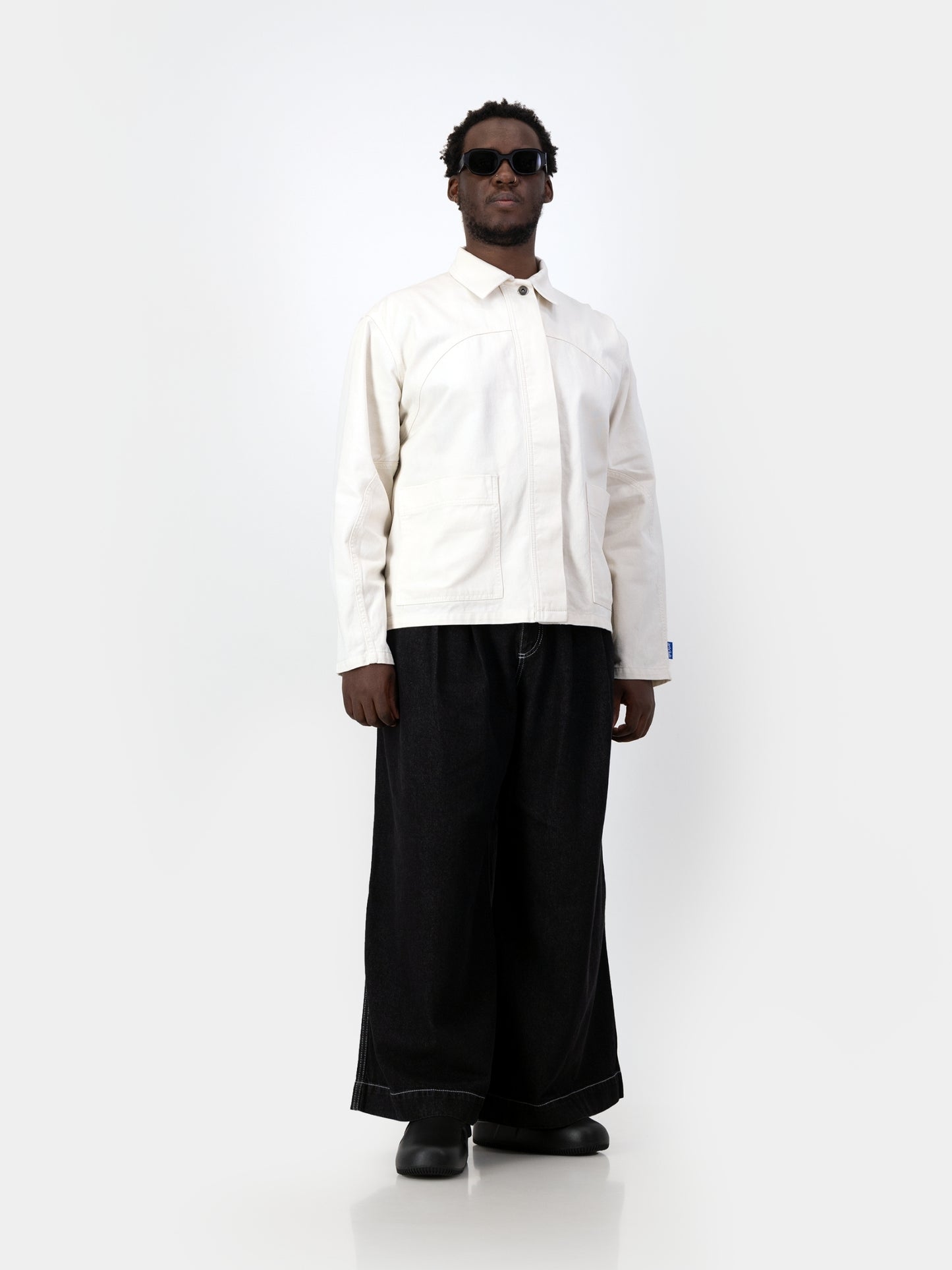 Cropped Engineered Denim Jacket - Natural