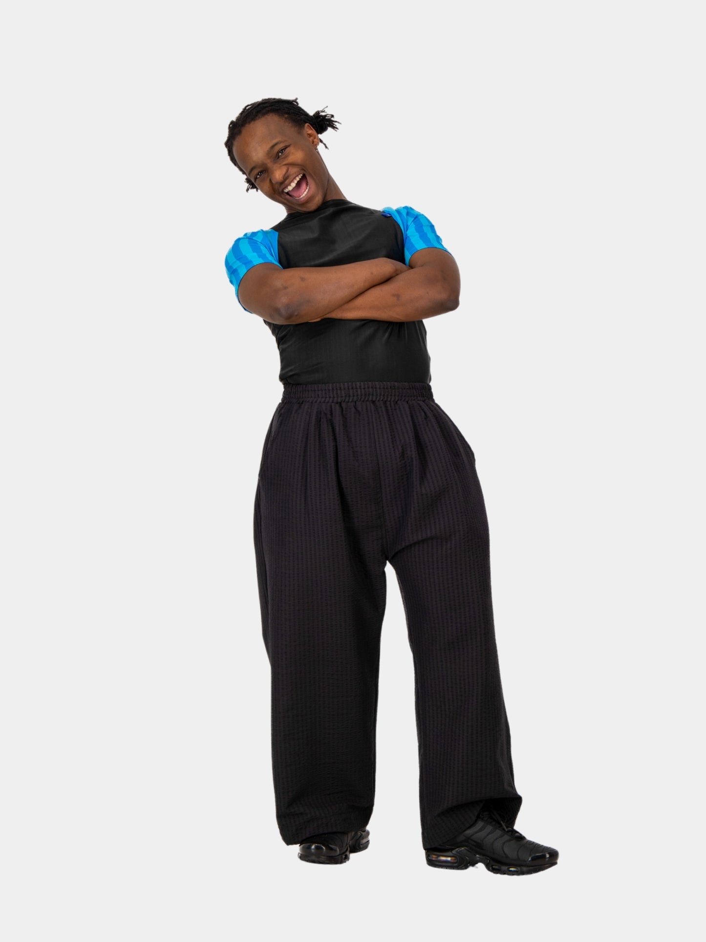 Cropped Seersucker Pants