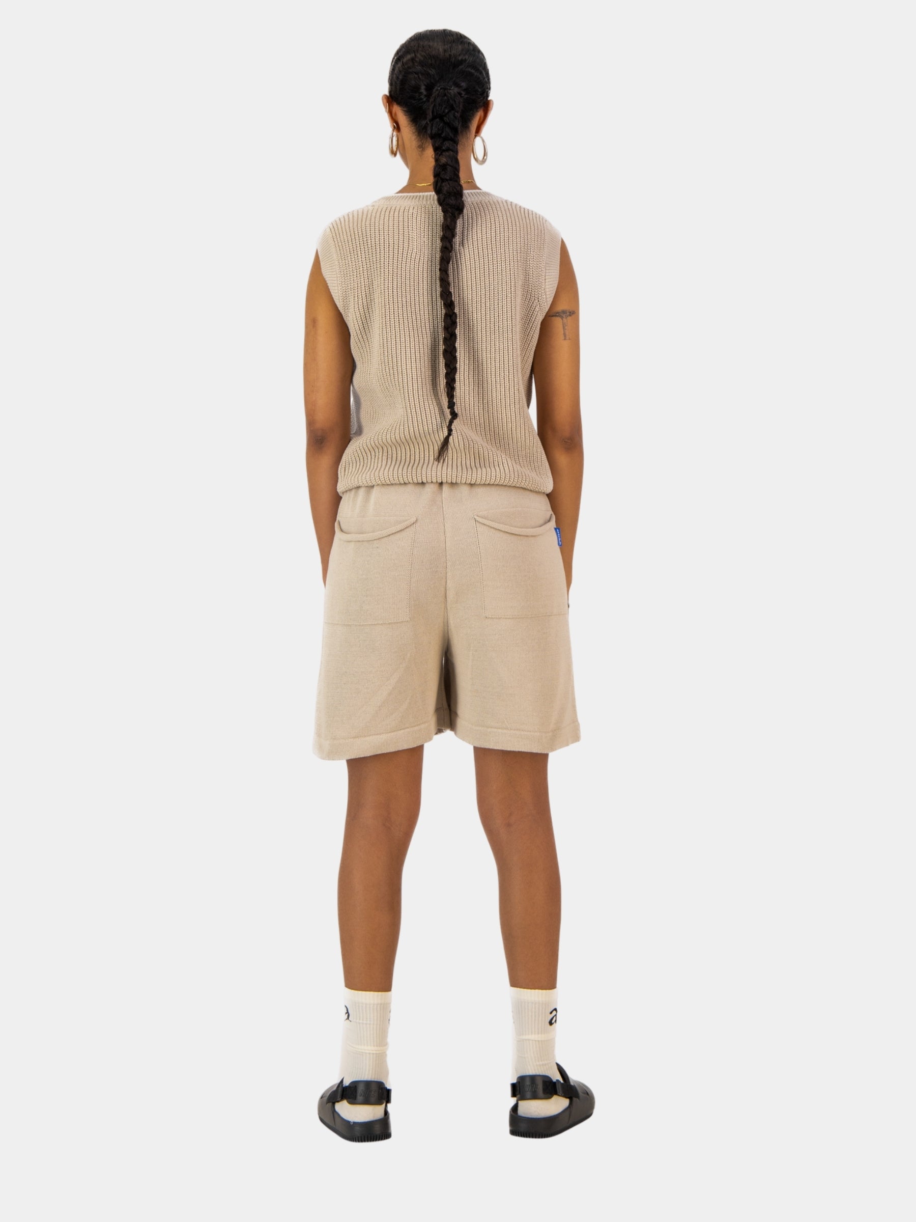 Knitted Shorts - Stone