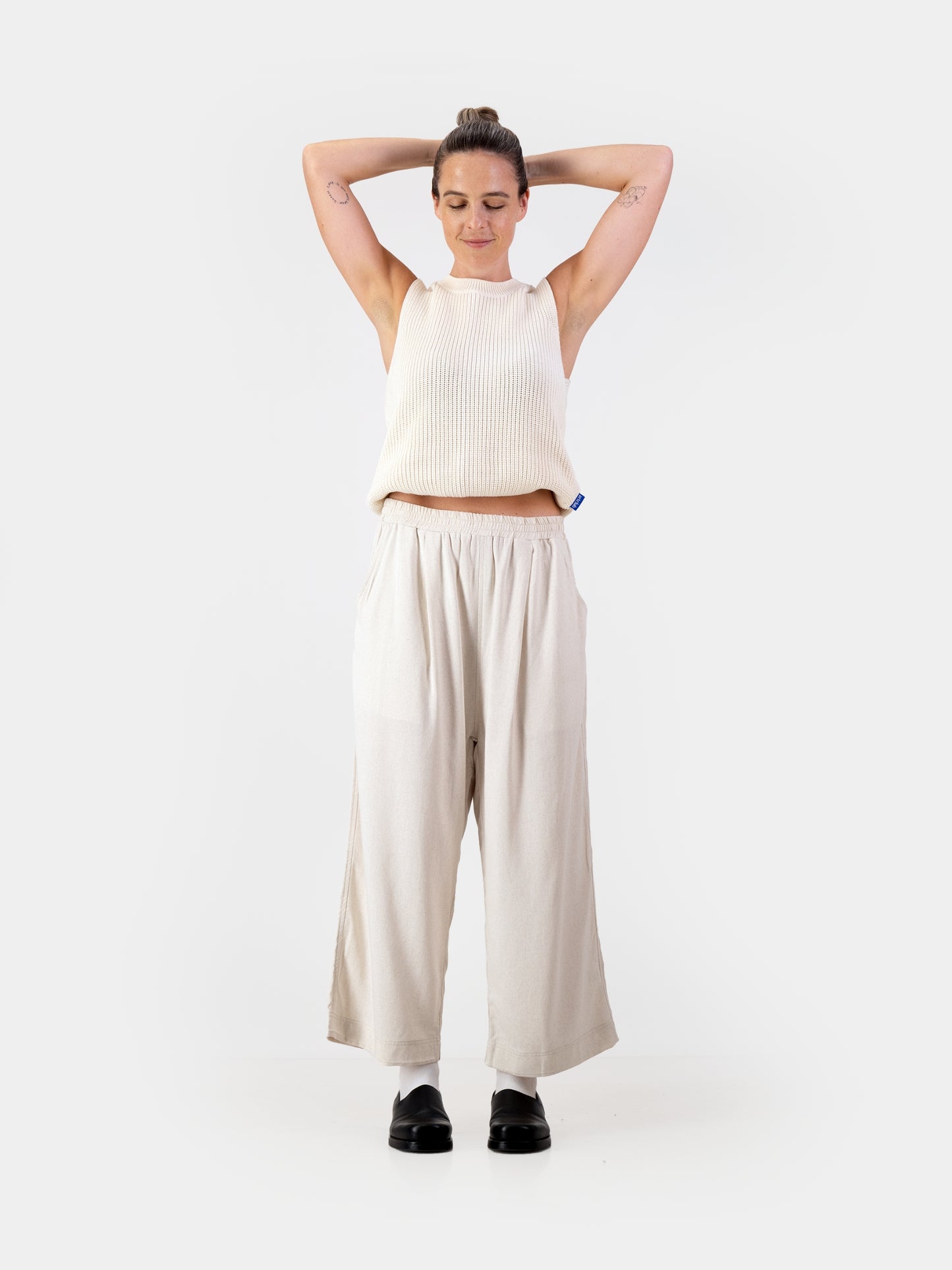 Cropped Cocoon Pants - Linen