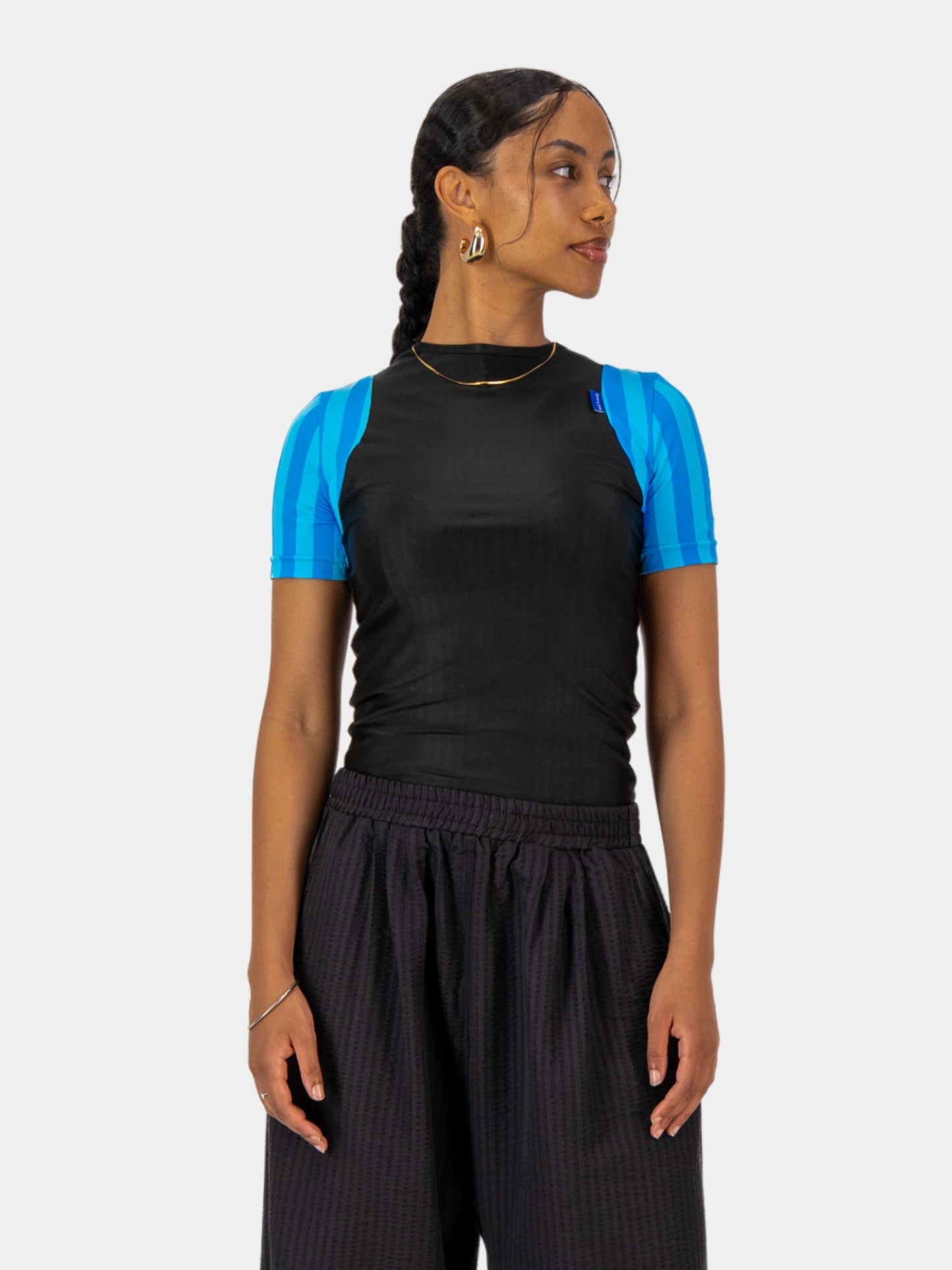 Stripe Racer Back Crop