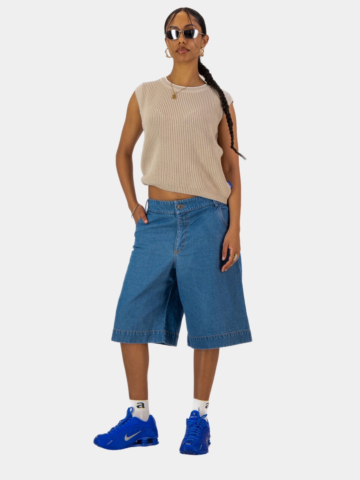 Washed Unisex Denim Jorts