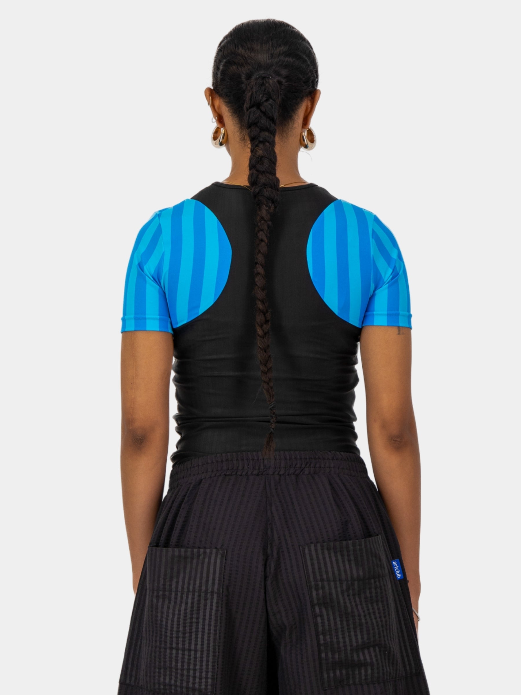 Stripe Racer Back Crop
