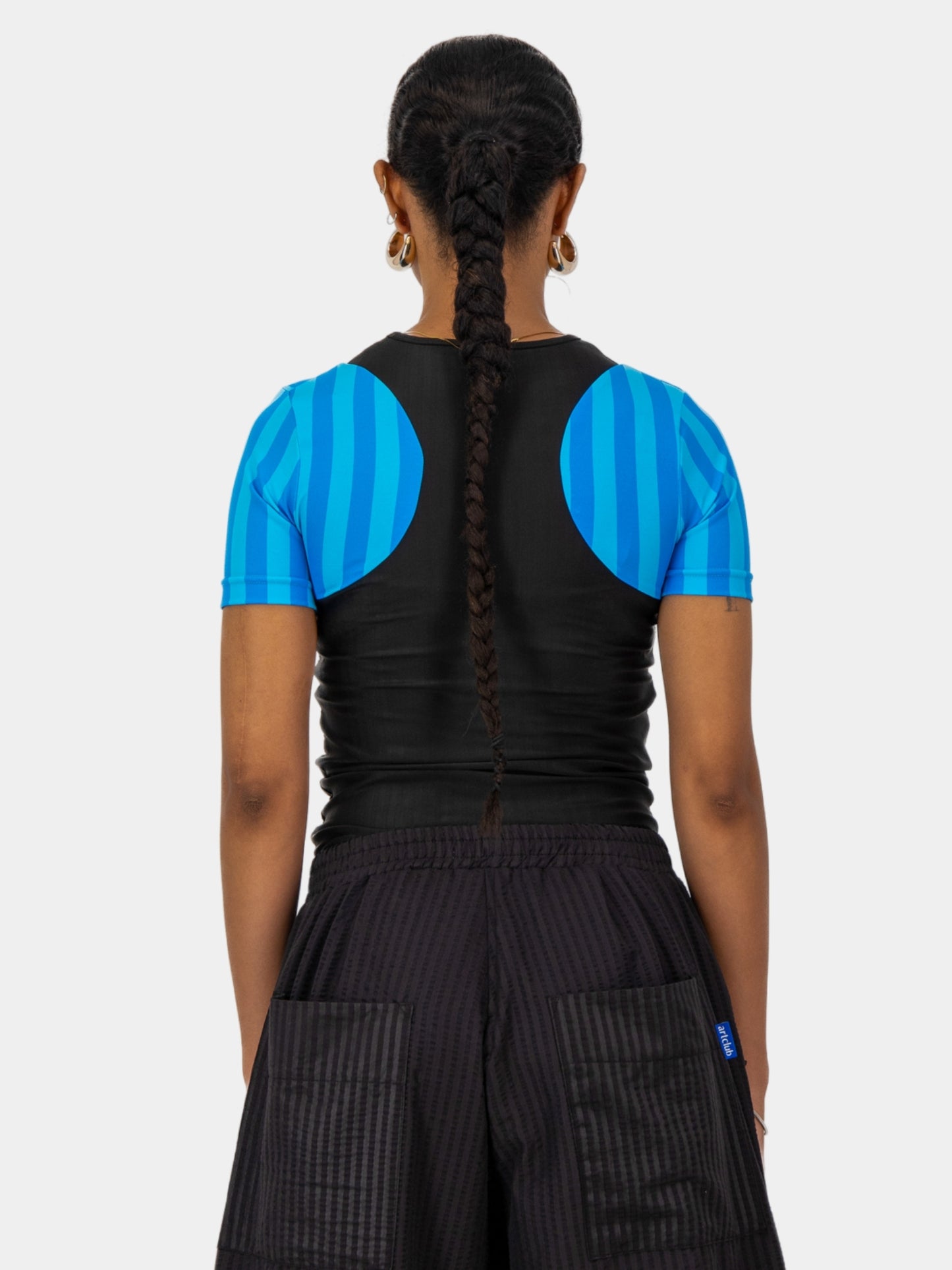 Stripe Racer Back Crop