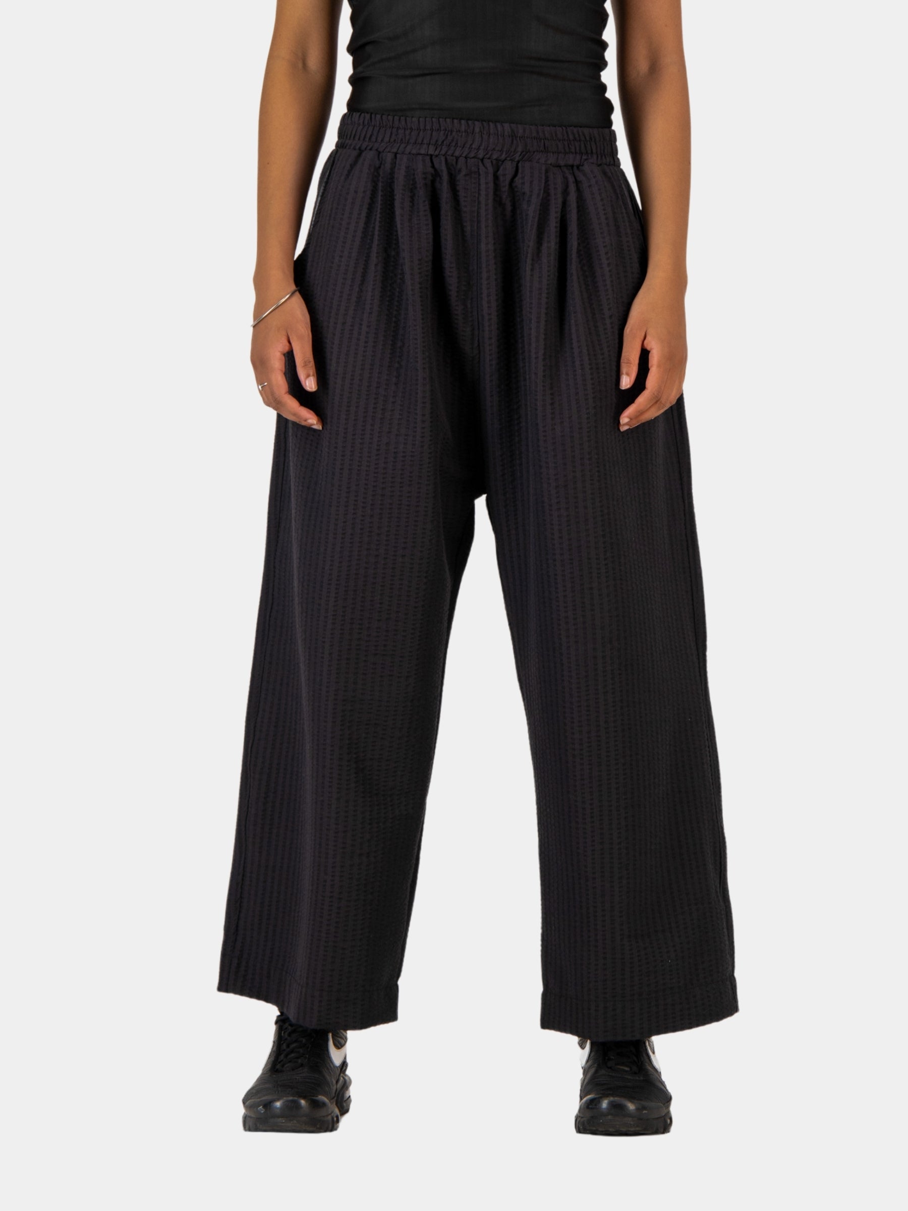 Cropped Seersucker Pants