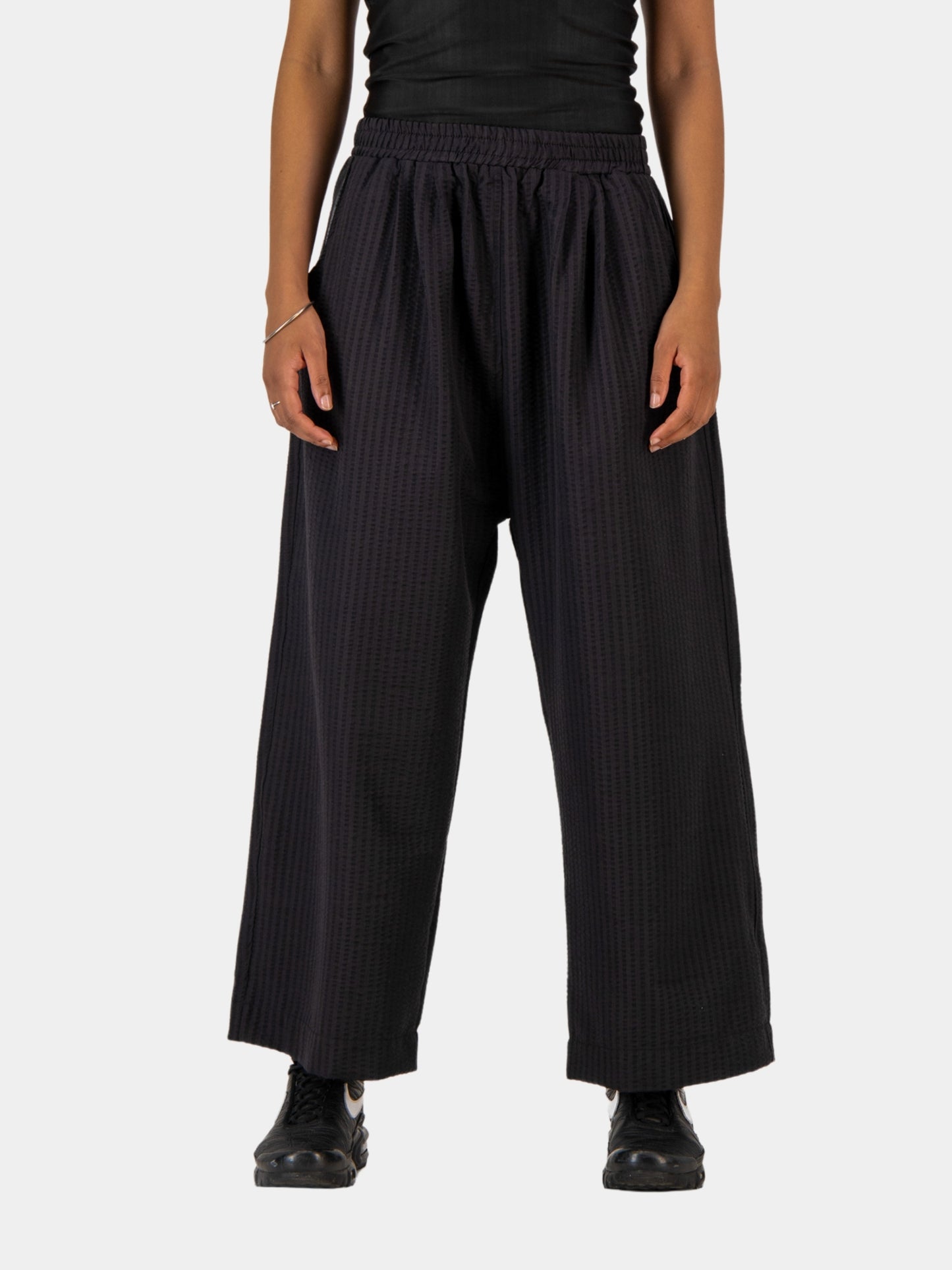 Cropped Seersucker Pants
