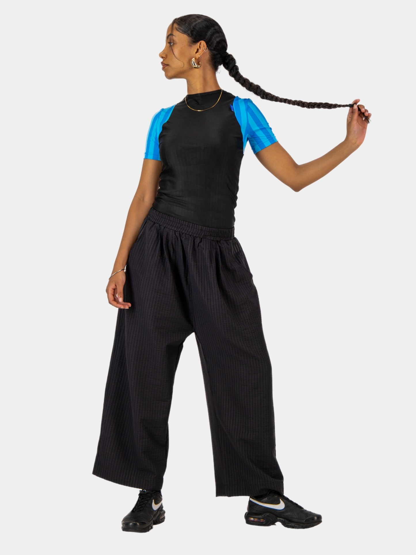 Stripe Racer Back Crop