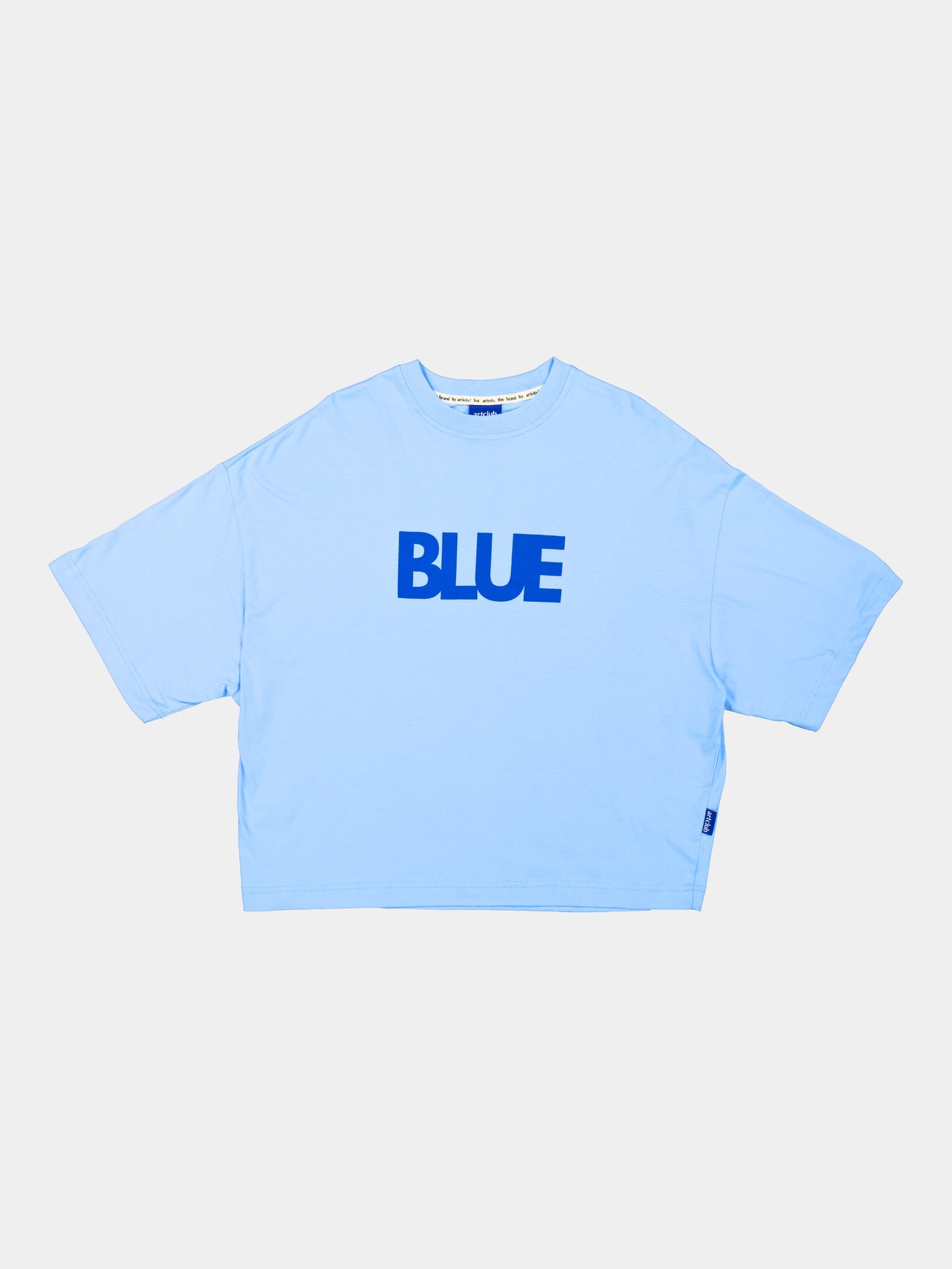 Blue Wide Crop Tee