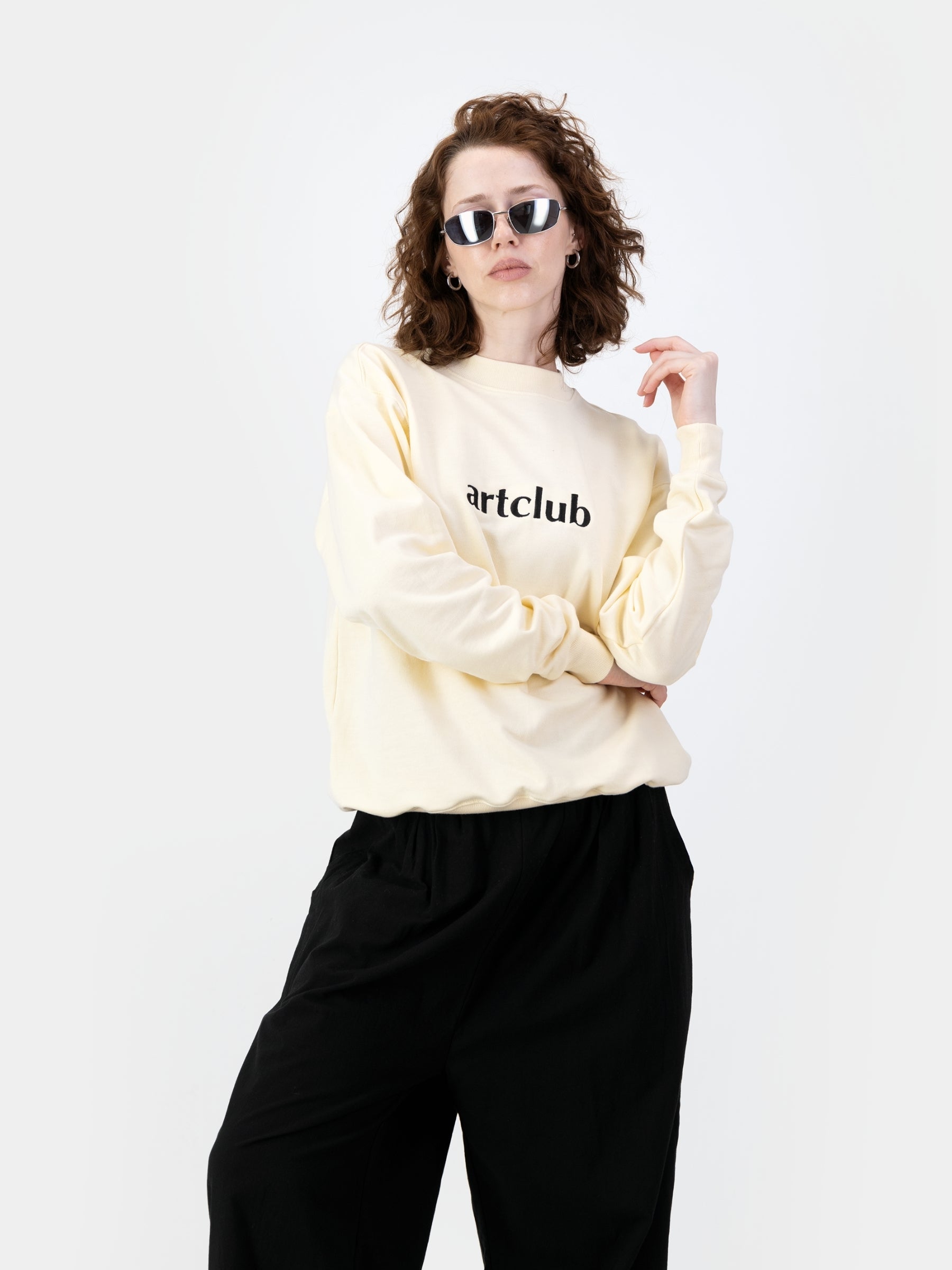 Embroidered Logo Sweater - Milk