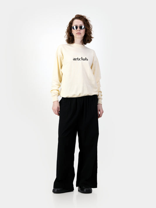 Embroidered Logo Sweater - Milk