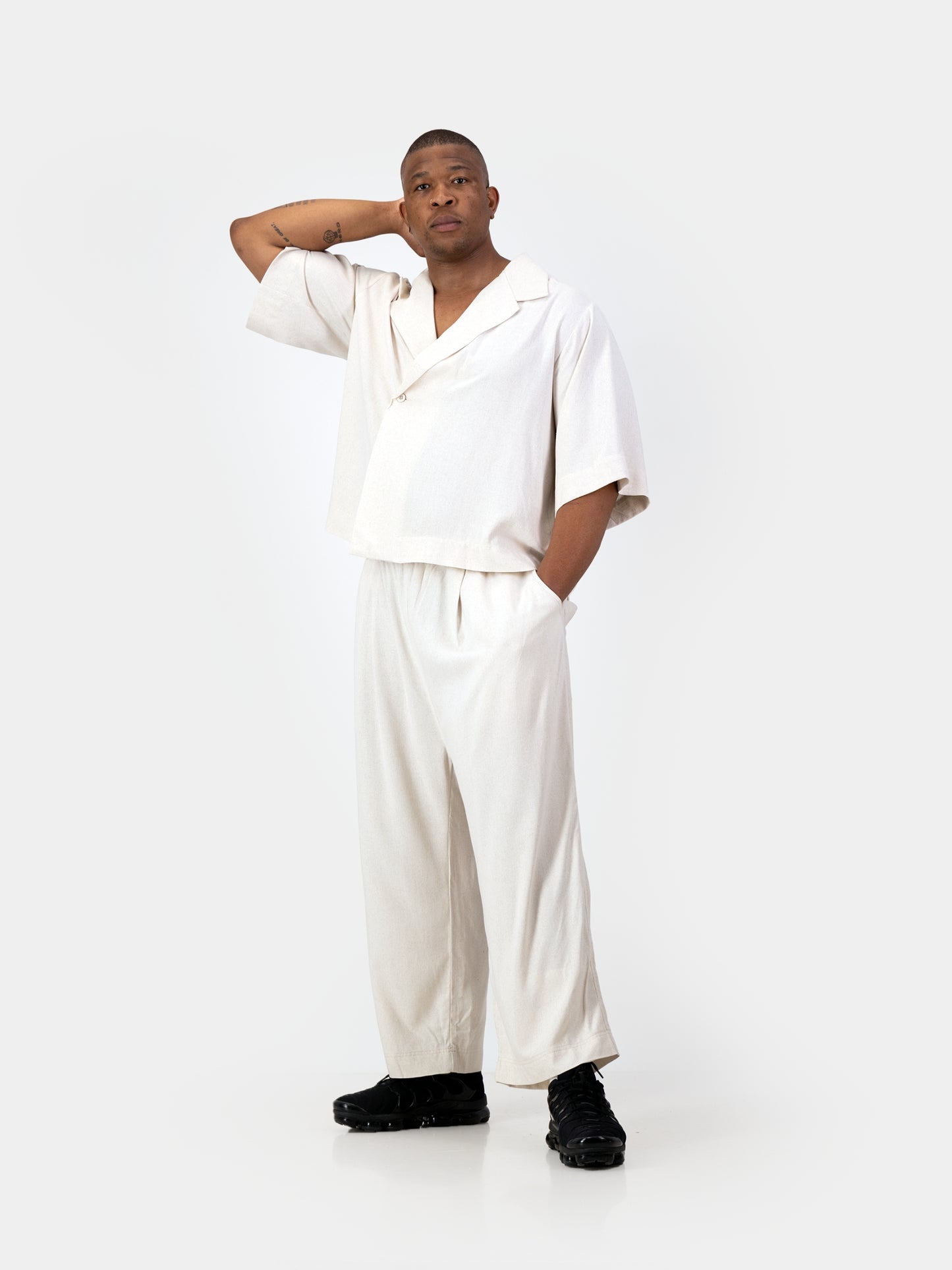 Cropped Cocoon Pants - Linen