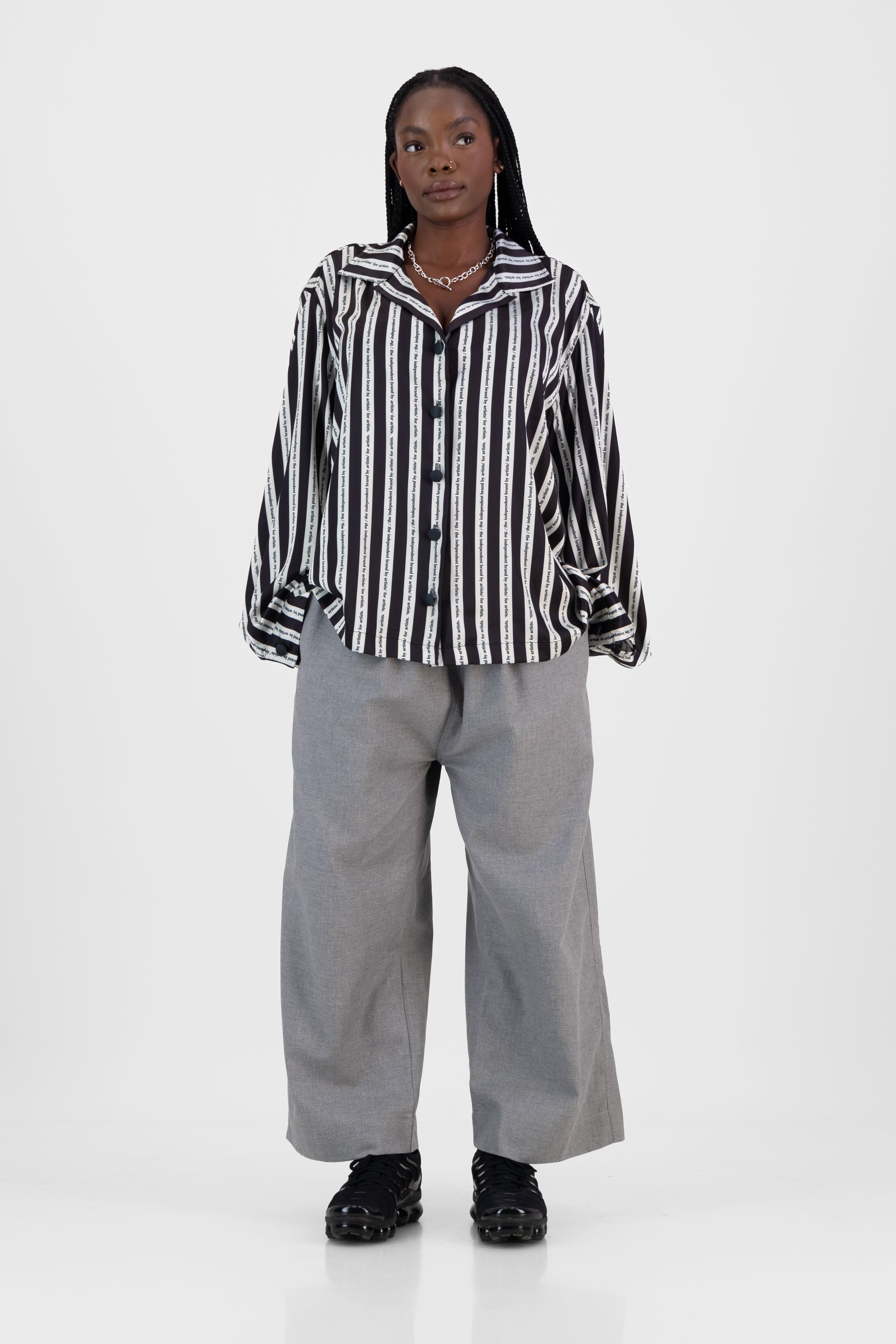 Satin Cocoon Bowler - Stripe