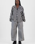 Satin Cocoon Bowler - Stripe