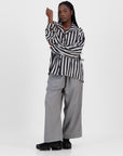 Satin Cocoon Bowler - Stripe