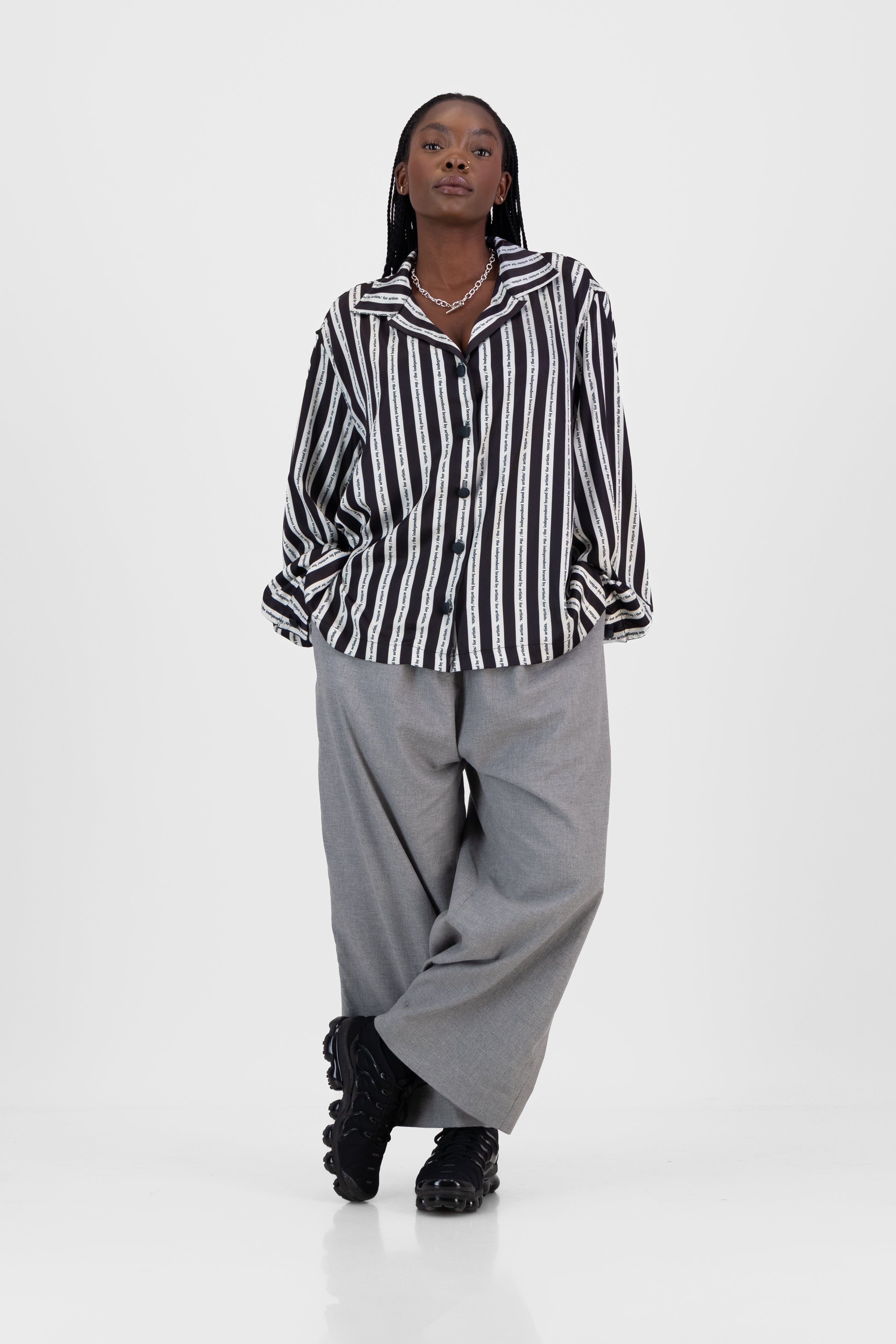 Satin Cocoon Bowler - Stripe