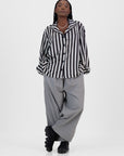 Satin Cocoon Bowler - Stripe