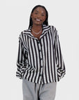 Satin Cocoon Bowler - Stripe