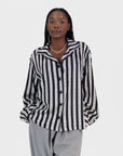 Satin Cocoon Bowler - Stripe