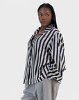 Satin Cocoon Bowler - Stripe