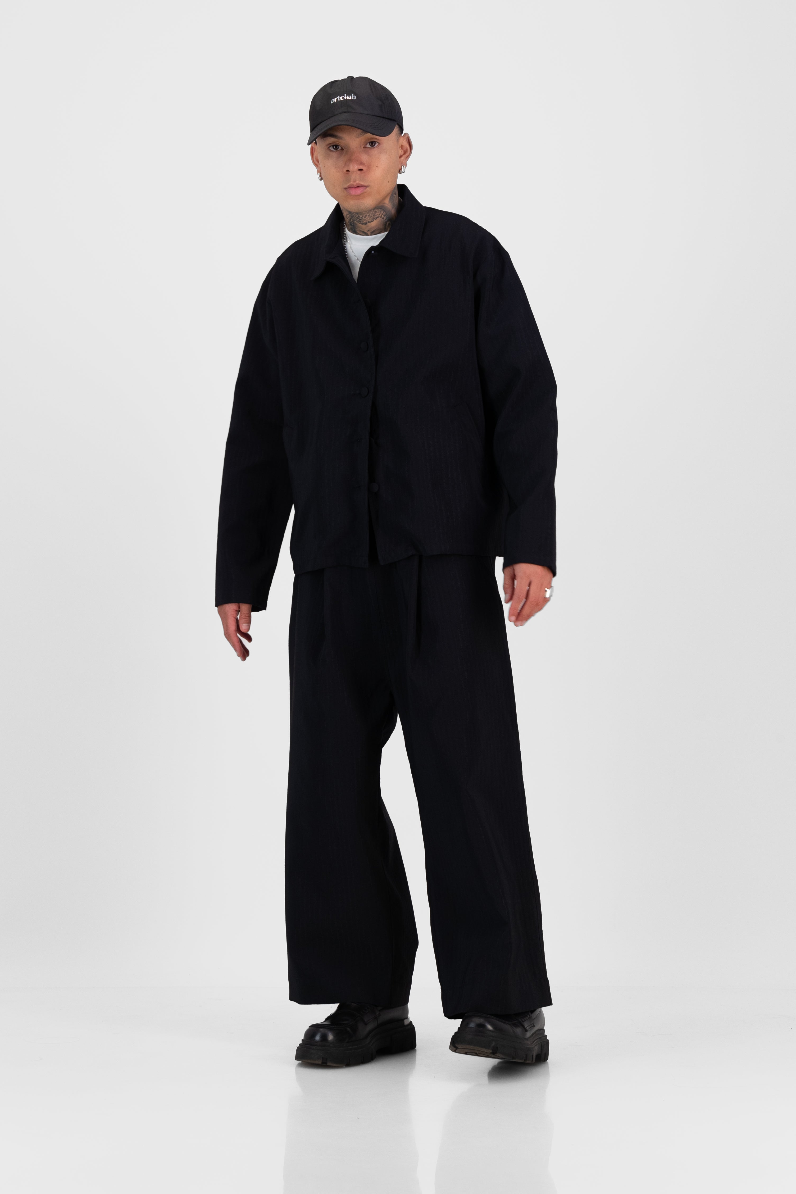 Bonded Awkward Suit Jacket - Black