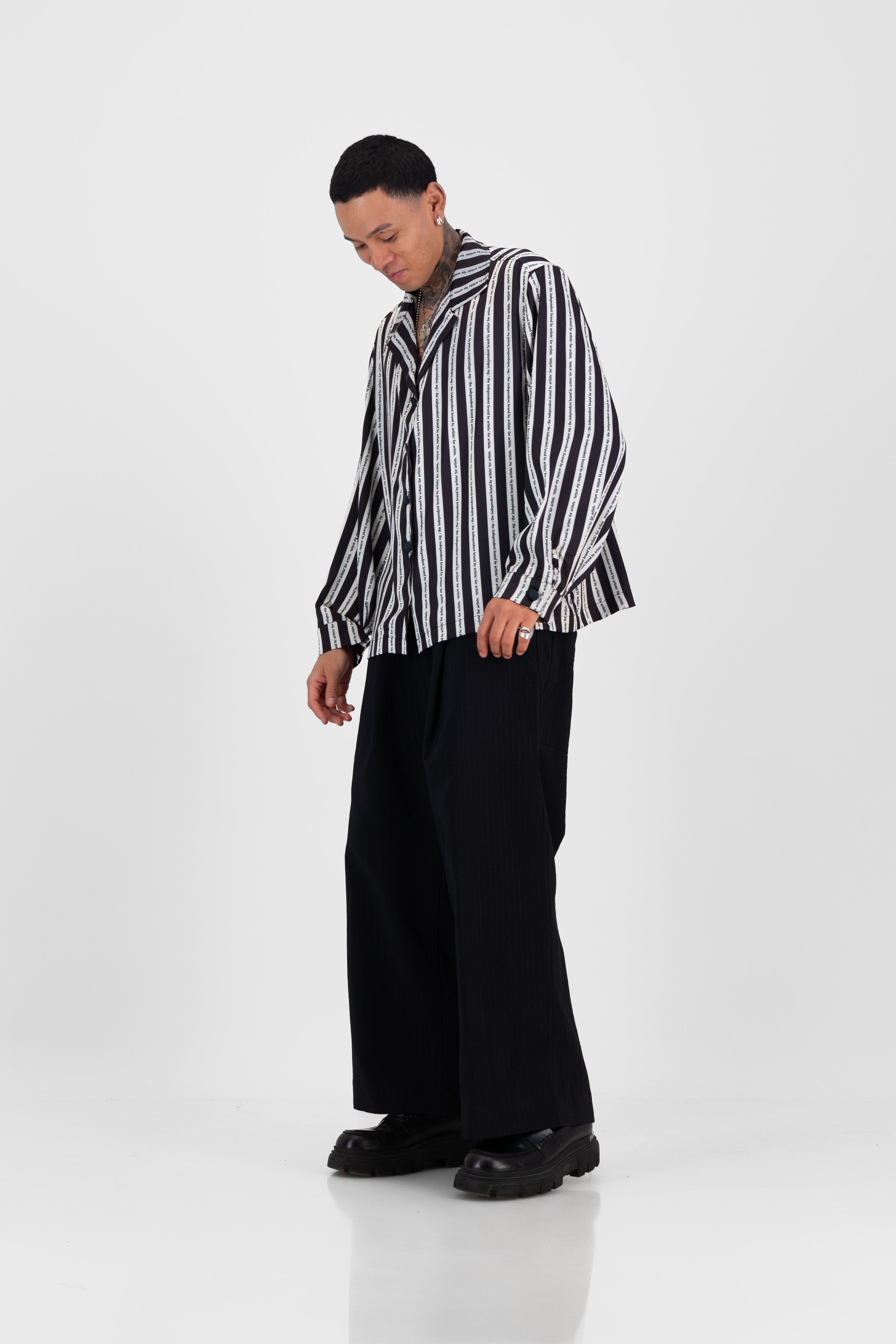 Satin Cocoon Bowler - Stripe