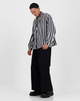 Satin Cocoon Bowler - Stripe