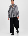 Satin Cocoon Bowler - Stripe