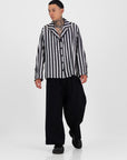 Satin Cocoon Bowler - Stripe