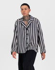 Satin Cocoon Bowler - Stripe