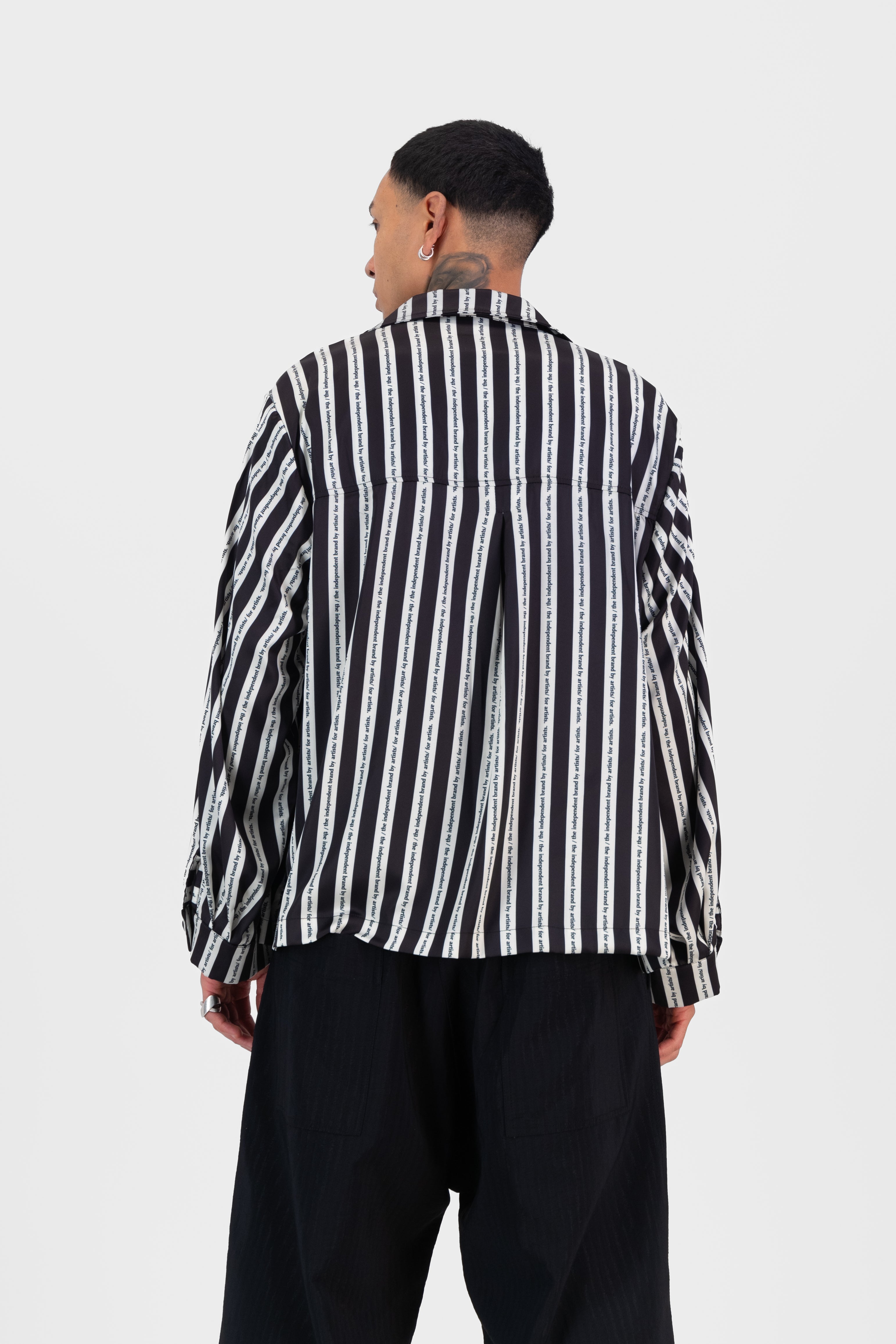 Satin Cocoon Bowler - Stripe